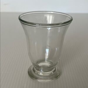 Vintage Clear Footed Juice Glass or Jelly Jar or Shrimp Cocktail Glass